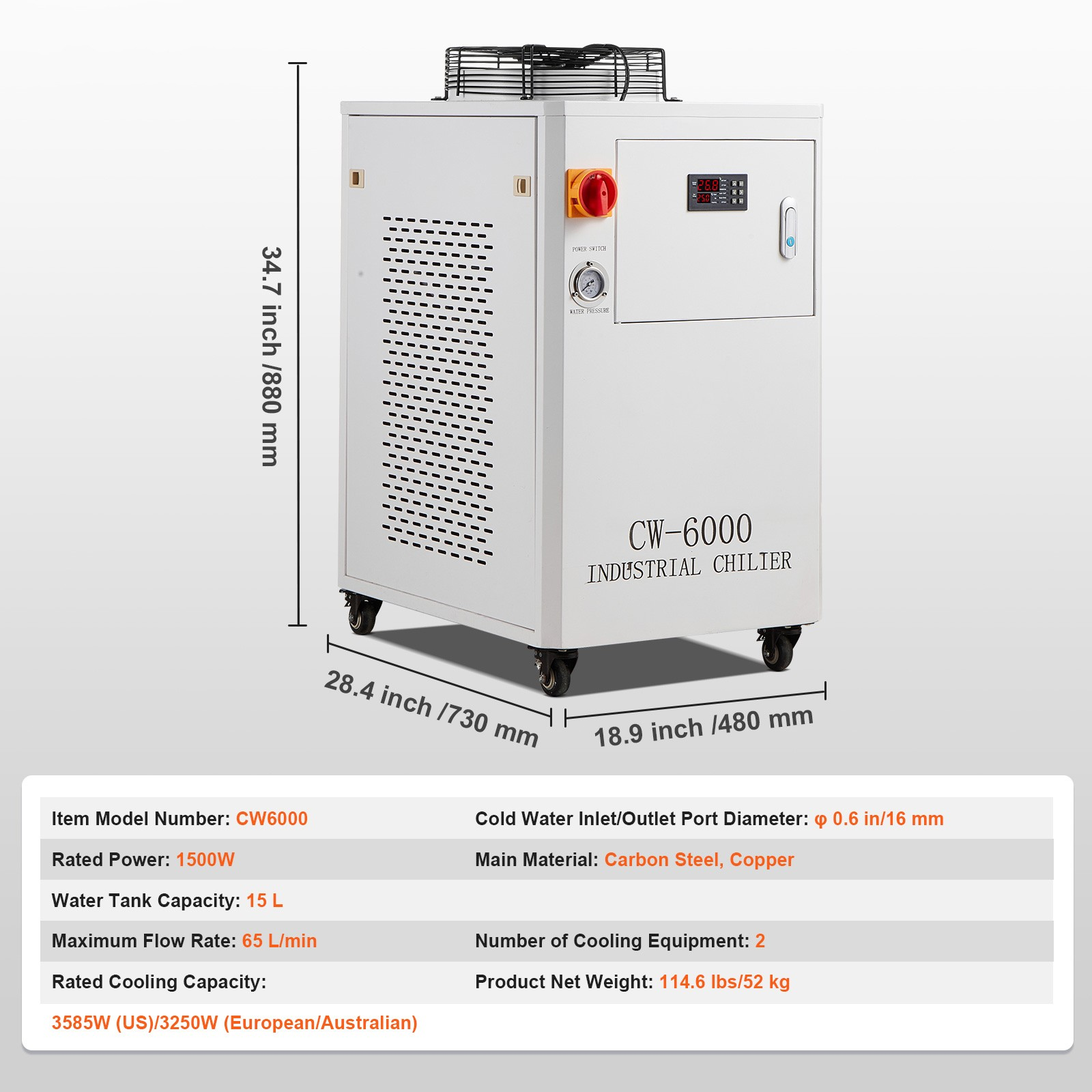 Industrial Water Chiller CW-6000