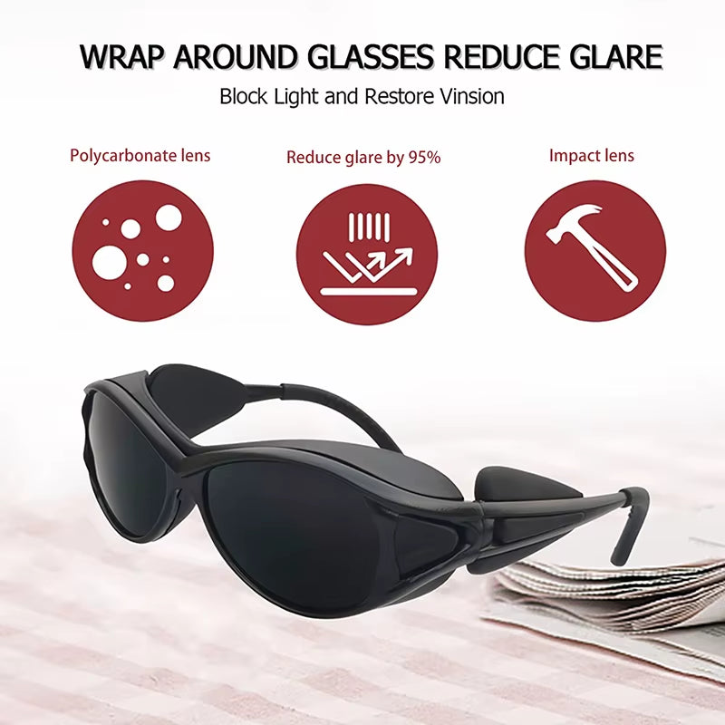 HH Red LED Infrared Light Protective Glasses Laser Eyes Protection Glasses for Tanning Goggles Blocking IPL Laser Safety Glasses