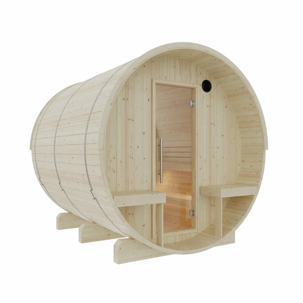 Finnish Barrel Sauna Helsinki — 4-Person with Terrace