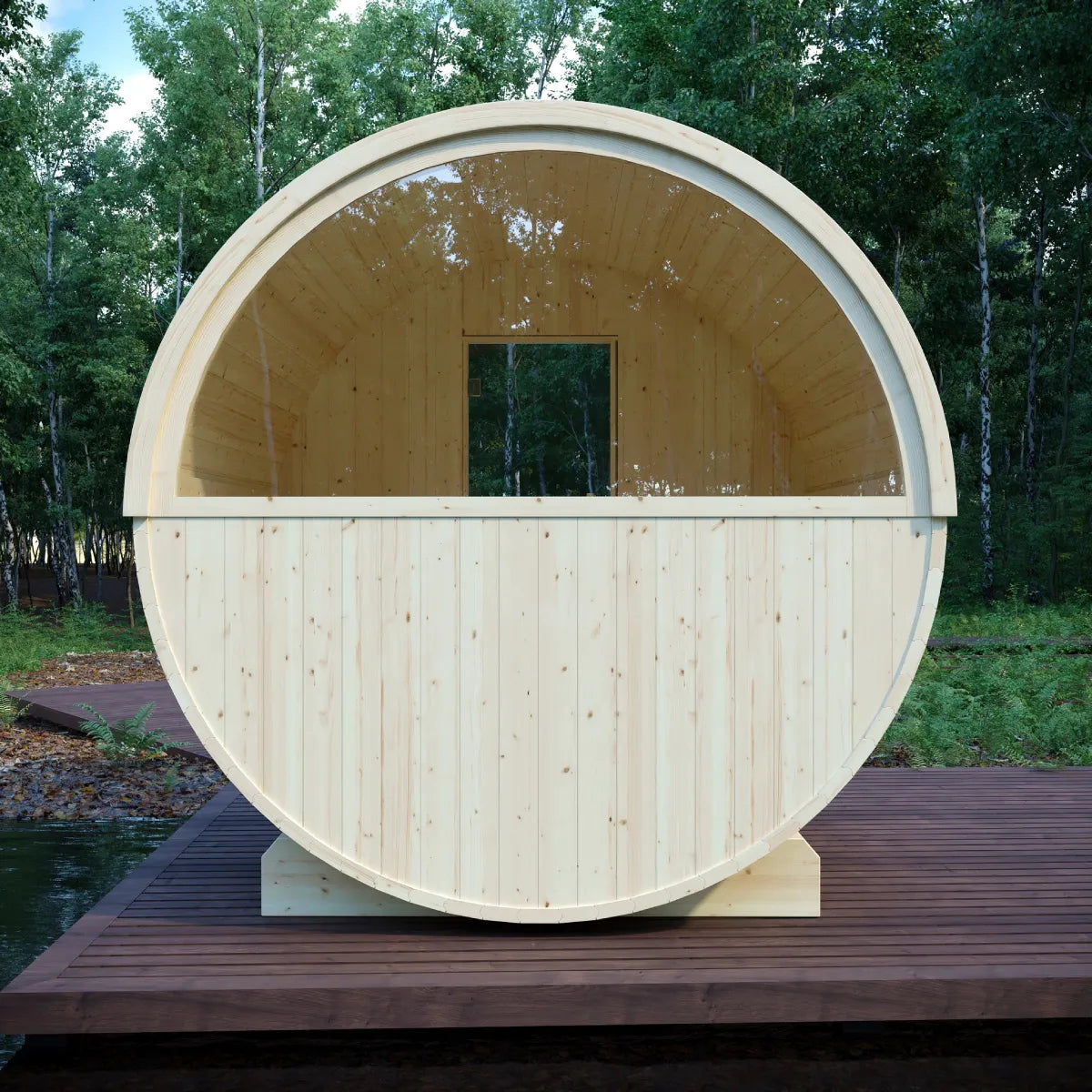 Finnish Barrel Sauna Helsinki — 4-Person with Terrace