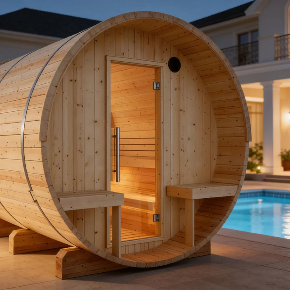 Finnish Barrel Sauna Helsinki — 4-Person with Terrace
