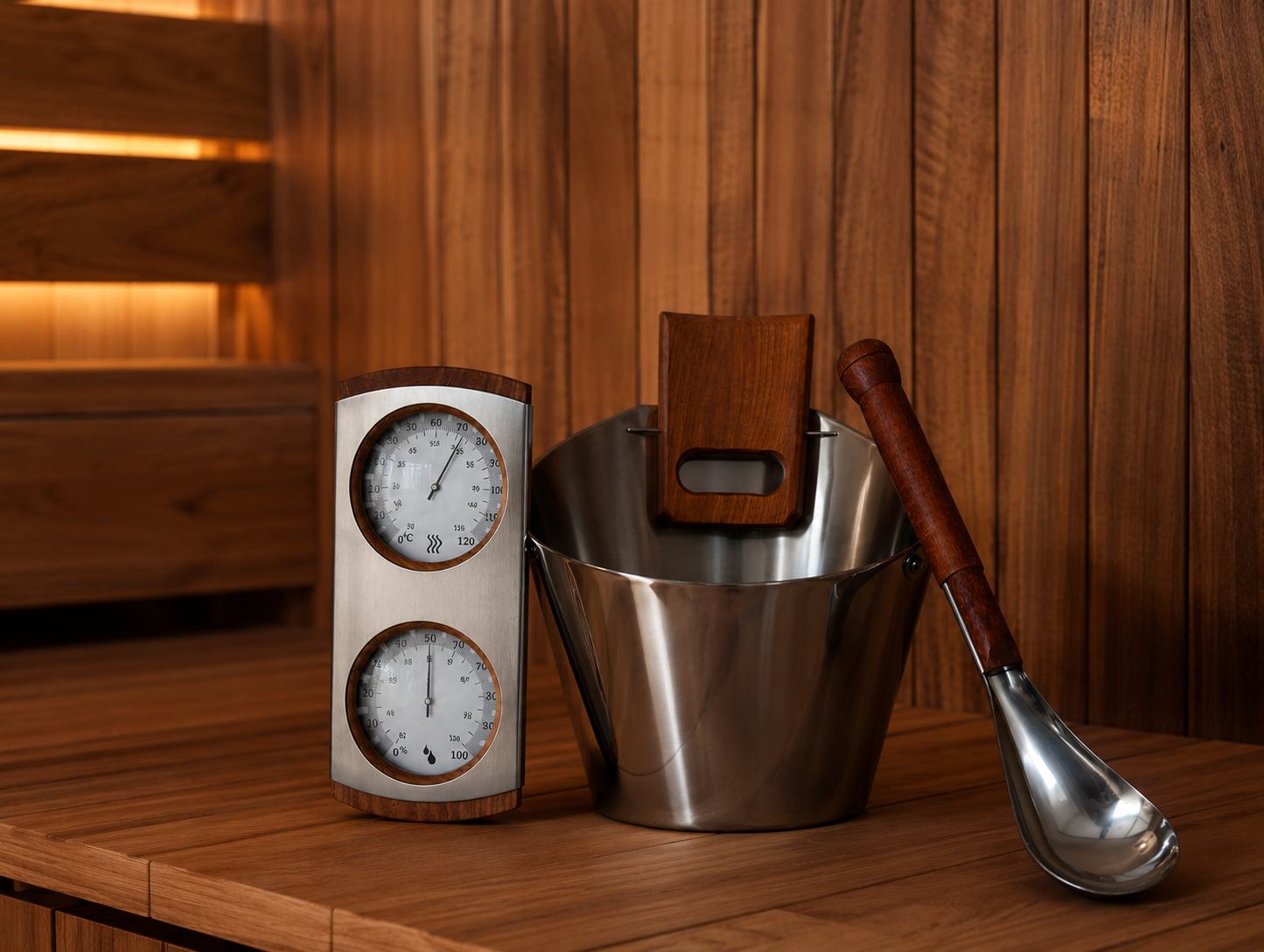 Sauna Accessories Set - Stainless Steel