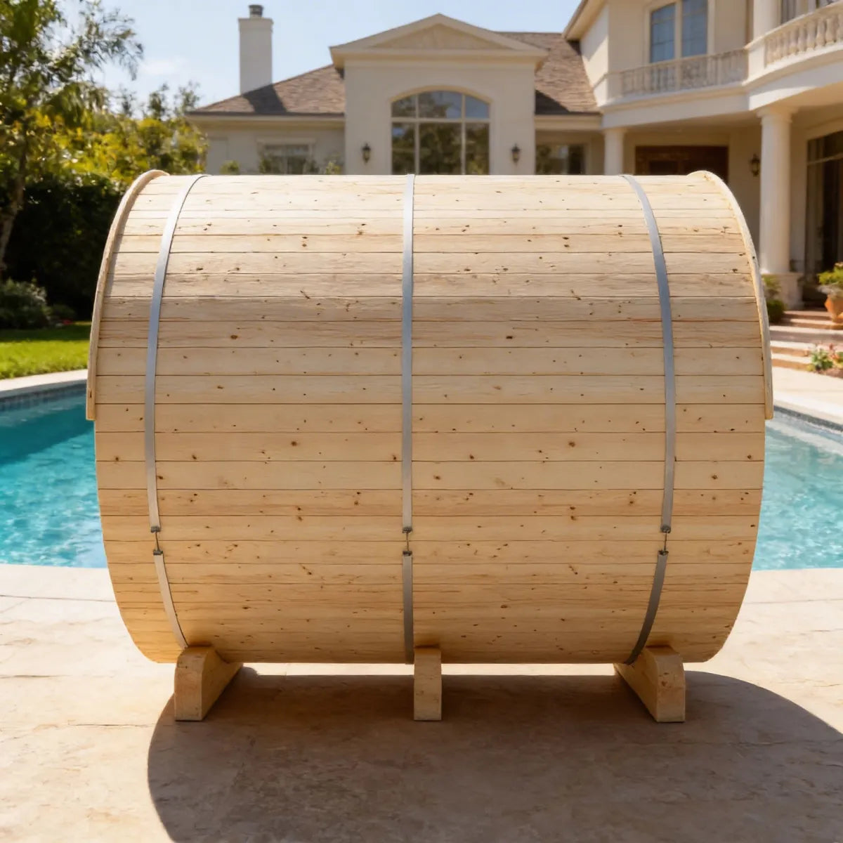 Finnish Barrel Sauna Helsinki — 4-Person with Terrace