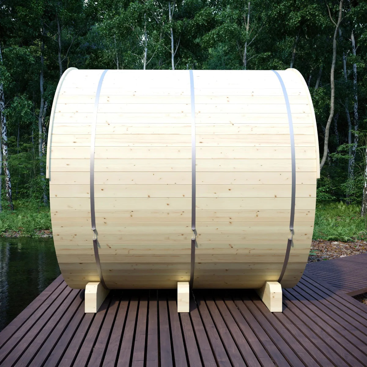 Finnish Barrel Sauna Helsinki — 4-Person with Terrace