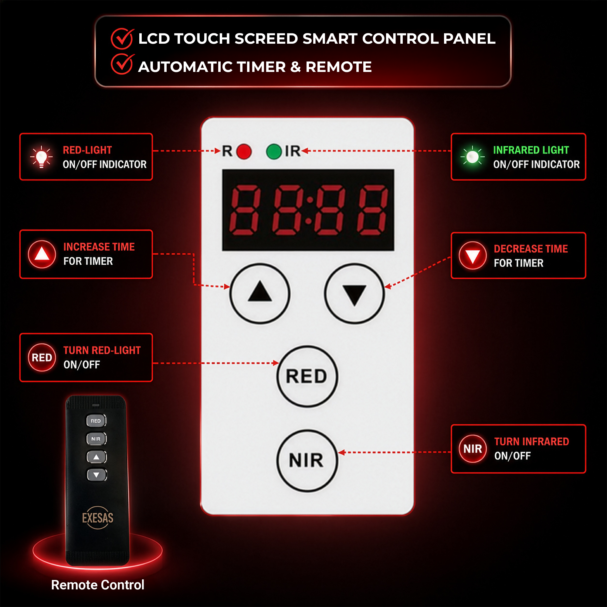 Full-Spectrum Red Light Therapy Panel — 600 LED, 3000W