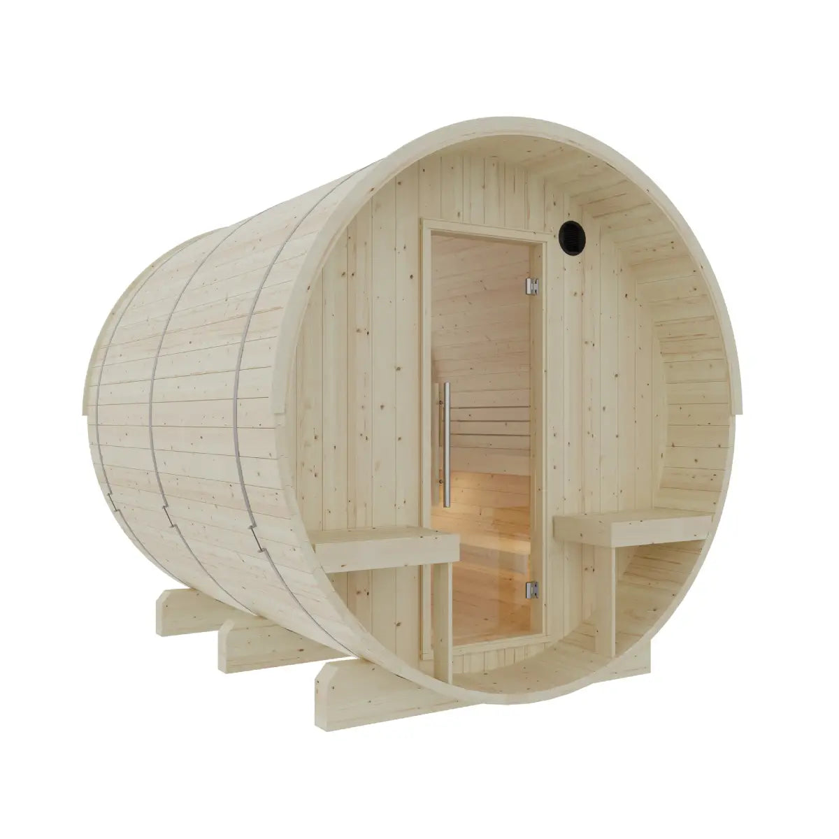 Finnish Barrel Sauna Turku — 6-Person with Terrace