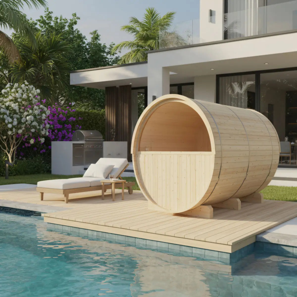 Finnish Barrel Sauna Turku — 6-Person with Terrace