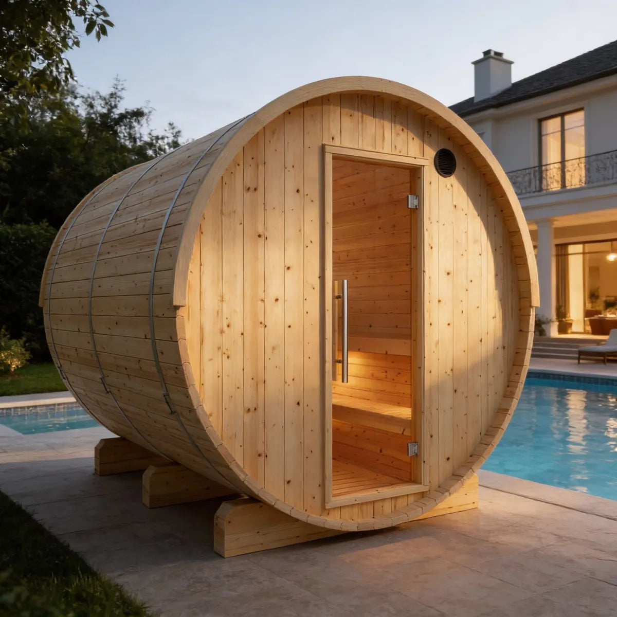 Finnish Barrel Sauna Vassa — 6-Person