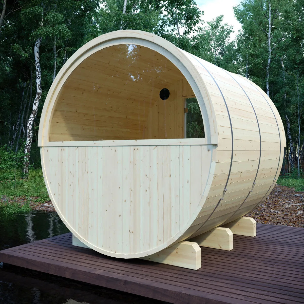 Finnish Barrel Sauna Vassa — 6-Person